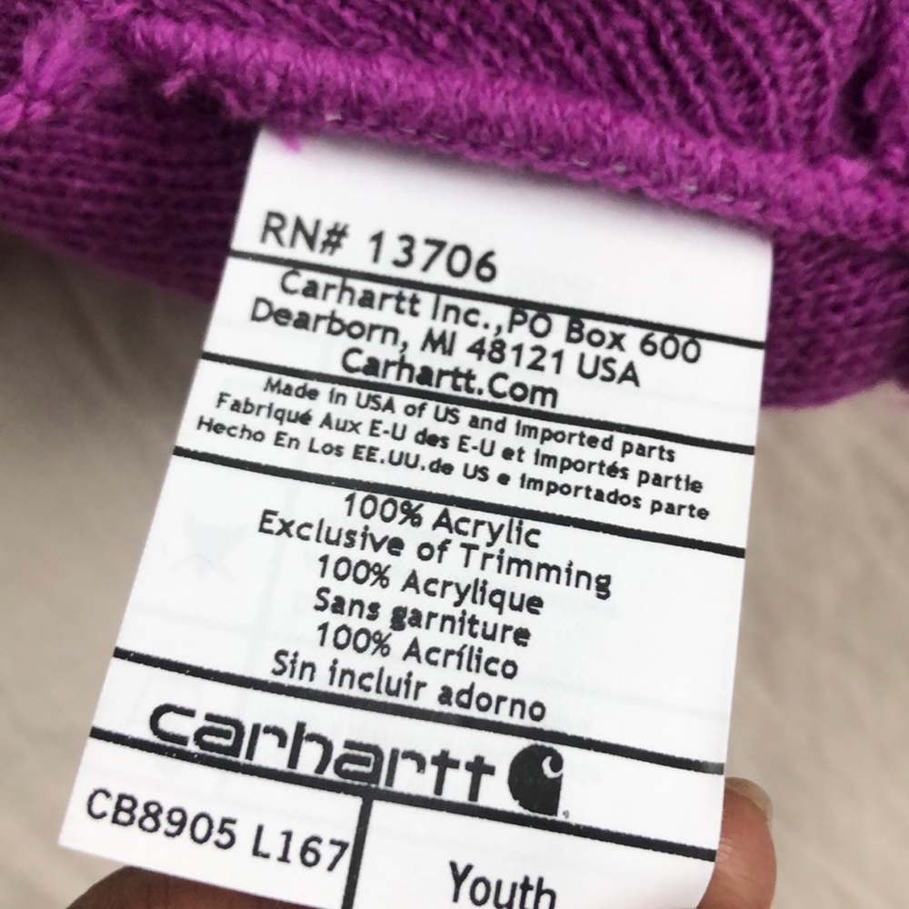 ⭐️CARHARTT KIDS LTE purple watch hat cap hat NEW - Picture 4 of 4